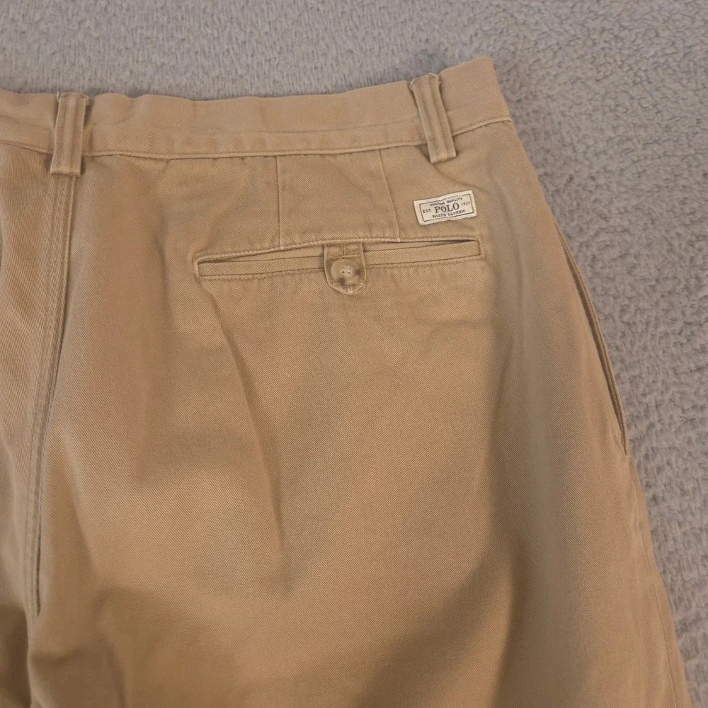 Polo Ralph Lauren Pants Mens 34x34 Tan Bedford Chino Cotton Twill Straight Leg